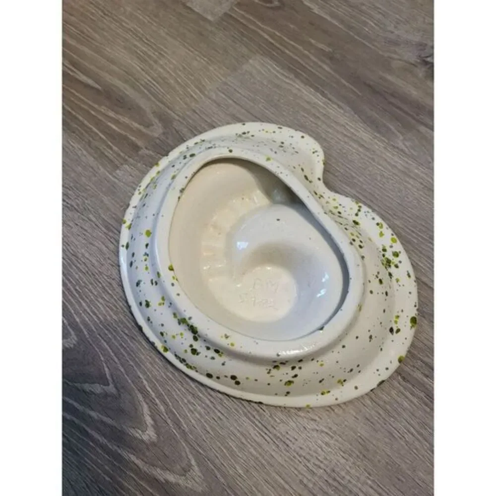Vintage 1982 Speckled Green Ashtray 70s‎ Vibes Retro